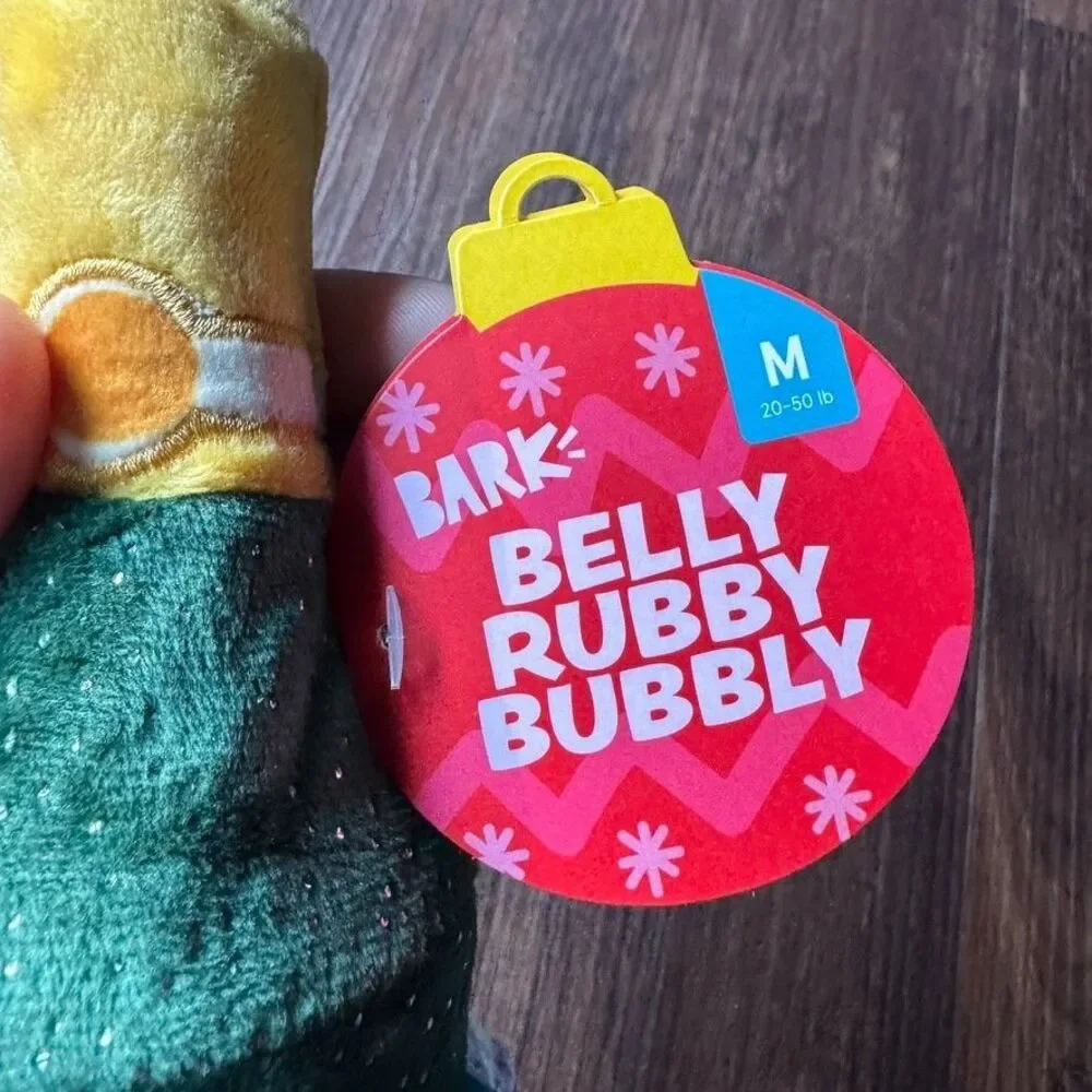 Bark Box Dog Toys: Turkey Tim & Belly Rubbly Bubbly M Squeak Crinkle Holiday NWT